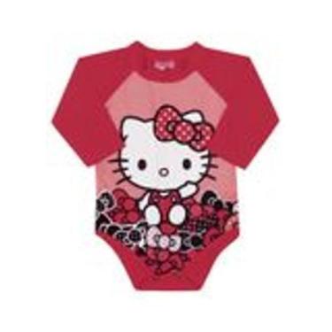 Imagem de Maiô Body Manga Longa Hello Kitty Proteção UV 50+ Marlan, 2, Vermelho