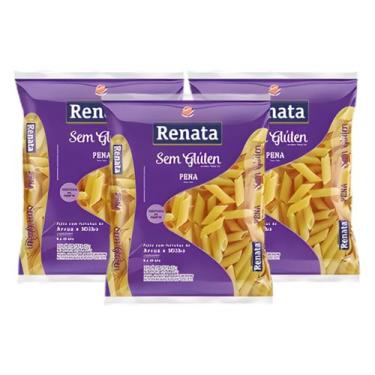 Imagem de Kit Macarrão Pena Sem Glúten Renata - 3 Unidades 500g