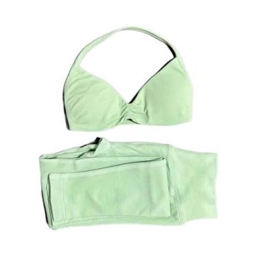 Imagem de Conjunto De Yoga E Treino Feminino Sem Costura De 2 Peças: Top Halter 