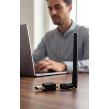 Imagem de Antena WiFi USB 1800Mbps: Sinal Forte e Rápido - Congratulations Store