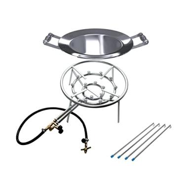 Imagem de Kit Fogareiro 16 Caulins + Suporte + Disco Inox Ø43 Qualinox