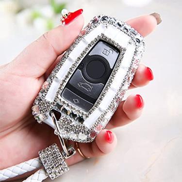 Imagem de WSWJDW Porta-chaves da tampa do carro Porta-chaves Bolsa-chave, adequado para BMW 520 525 f30 f10 F18 118i 320i 3 5 7 Série X3 X4 M3 M4 M5 E34 E36 E90, A, porta-chaves branco