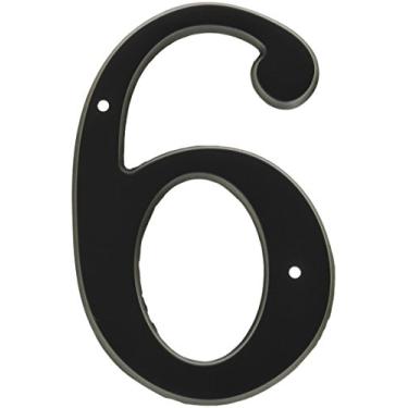 Imagem de Baldwin 90676190# 6 número de casa plano, preto
