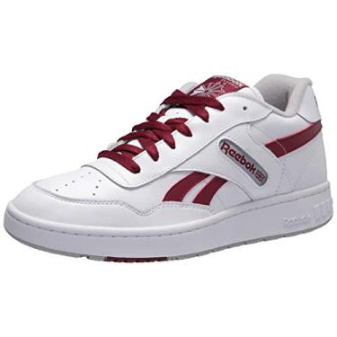 Imagem de Reebok Tênis unissex Bb 4000, Branco/Merlot/Cinza puro, 12 Women/10.5 Men
