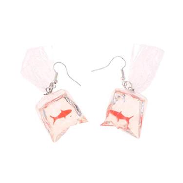 Imagem de NOLITOY 1 Par Brinco De Charme Brincos Bolsa De Água Pendente Geométrico Brincos De Peixinho Engraçado Brincos Fofos Para Mulheres Brincos Femininos Acessórios Garota Senhorita