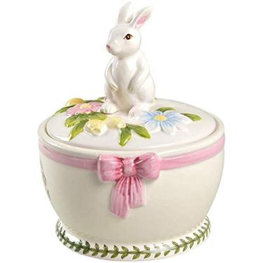 Imagem de Portmeirion – Caixa de biscoito redonda de coelho para jardim botânico