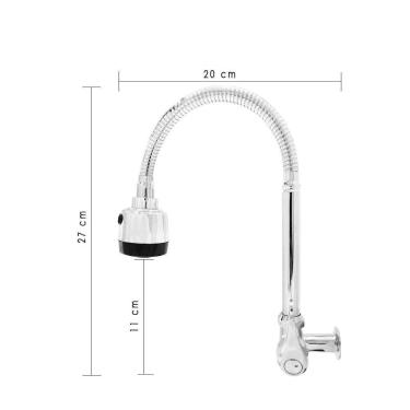 Imagem de Torneira Flexível Gourmet Parede Jr 1/4 Volta Metal