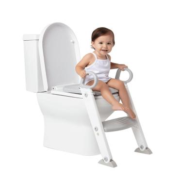 Imagem de Redutor De Assento Infantil Com Escada Cinza - Buba