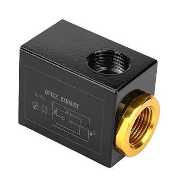 Imagem de Válvula solenóide pneumática Garosa Pneumática 3/8"/1/2" Tipo de conexão Porta de entrada Ar Válvula de exaustão rápida Liga de alumínio (QE-04 G1/2"), Componentes de tratamento de fonte de ar