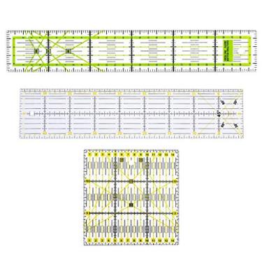 Imagem de Abbraccia 3 peças de réguas de molde de acrílico para retalhos, ferramentas de alfaiate faça-você-mesmo