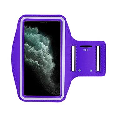 Imagem de Capa de faixa de braço de corrida esportiva para iPhone 13 X XR XS 12 mini 11 Pro Max 8 7 6 6S Plus SE 2022 2020 5 5S 4 Suporte para academia de ginástica, roxo, para iPhone 5 5S 5C