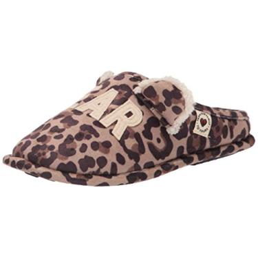 Imagem de Dearfoams Pantufa feminina Lil Bear para adultos, Leopardo, Small
