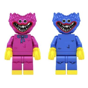 Imagem de Bonecos Blocos De Montar Dupla Poppy Huggy Wuggy Kissy Missy