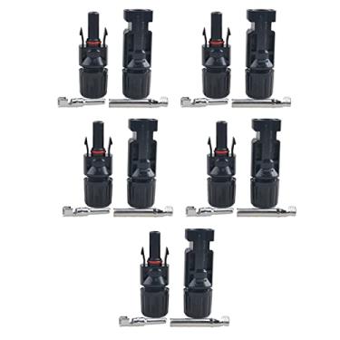 Imagem de Tingpai 5 Par Masculino/Fe no Painel Solar Conectores de o Anéis de Vedação Dupla pa Melhor Efeito À Prova D 'Água IP67