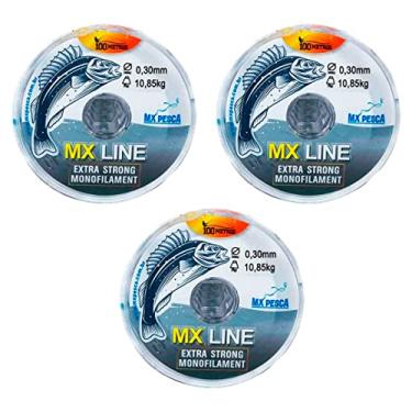 Imagem de Linha MX Pesca MX Line Mono 300 Metros Interligados Transparente 0.30mm 10,85kg