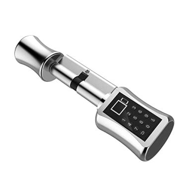 Imagem de Tingpai Cilindro de bloqueio igente teclado eletrônico fechadu da porta 4 manei s de desbloqueio impressão/senha/chave mecânica/app atu zado -roubo cilindro de bloqueio igente pa