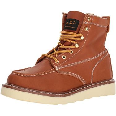 Imagem de Ad Tec Bota masculina de 15 cm sem lama, leve, para trabalho de agricultores, resistente, projetada com bico moc, respirável, forro de porco, Marrom, 10 Wide