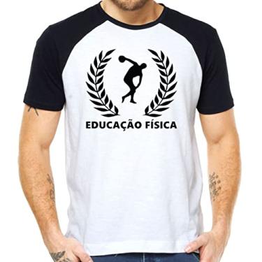 Imagem de Camiseta educação fisica faculdade formatura tshirt camisa Cor:Preto com Branco;Tamanho:XG