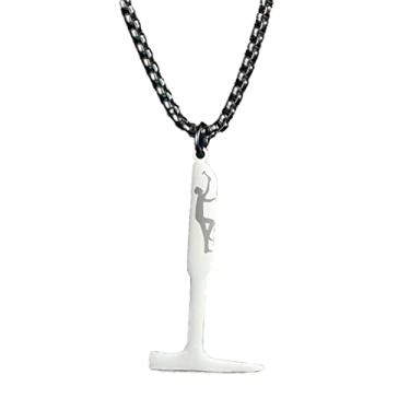 Imagem de LHDUF Pingentes de colar para homens e mulheres, corrente martelo colar pingentes para homens mulheres adolescentes incentivam presentes, Metal, Sem pedras preciosas