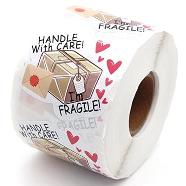Imagem de Littlefa 3,81 cm I'm Fragile with Box Design Adesivos, Adesivos de Obrigado, Adesivos de Padarias, Adesivos de Pequenas Empresas, Adesivos de Envelopes, Embalagem de Sacos de Presente 500 PCS