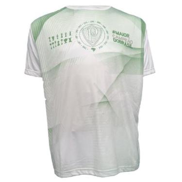Imagem de Camiseta Momentus Palmeiras Maior Campeão Masculino - Branco E Verde