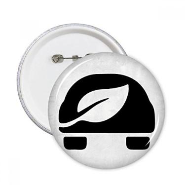 Imagem de Folha carro energia veículos proteger o meio ambiente pinos redondos crachá botão decoração acessório 5 peças