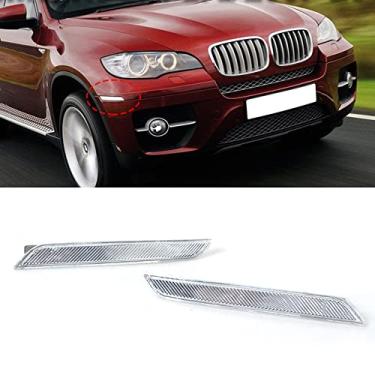 Imagem de JESYMBX Para BMW X6 E71 E72 2007-2014 Para-choques dianteiro Luzes Marcadoras Laterais Refletor Lente Transparente Substituir Tiras Refletivas