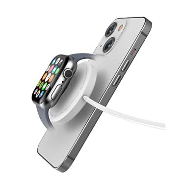 Imagem de Galvanox Carregador sem fio All-in-ONE para Apple Watch e iPhone (compatível com MagSafe) para relógios séries 5/6,7/8 e iPhone 12/13 14 Plus e modelos de telefone Pro Max (branco)