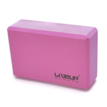 Imagem de Bloco De Yoga - 22,8X15,2X7,6cm Cor Rosa Liveup Sports