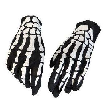 Imagem de Bazar Luva Mão de Esqueleto - Preto, Sintético, Unissex, Adultos e Crianças, Halloween, Luva, Médio (aprox. 22cm)