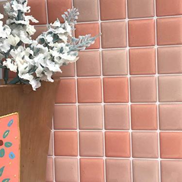 Imagem de Pastilha Adesiva Resinada Miscelânea Laranja e Bege Kit 4 Placas