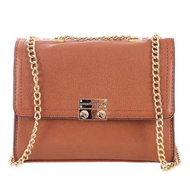 Imagem de Bolsa Baú Luxo Feminina Em Alto Relevo Alça De Correntes
