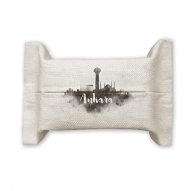 Imagem de Ankara Turkey Landmark Ink Suporte de capa de papel de tecido para pintura de cidade, saco de linho de algodão