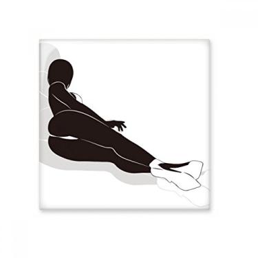 Imagem de Biquíni feminino quente pernas longas azulejo de cerâmica brilhante decalque de pedra adornada tijolo vitrificado
