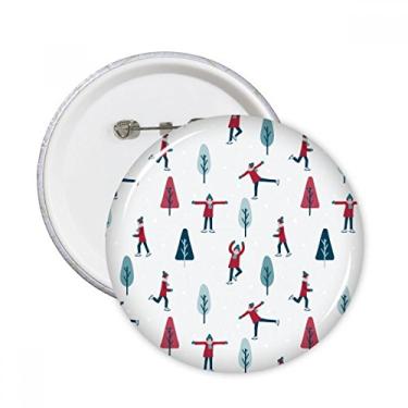 Imagem de Skate esportivo colorido, ilustração de esqui, alfinetes redondos, emblema, botão, decoração, presente, 5 peças