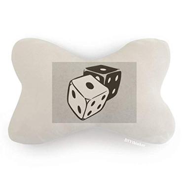 Imagem de DIYthinker Almofada de apoio de cabeça para decoração de pescoço de carro com ilustração em preto e branco