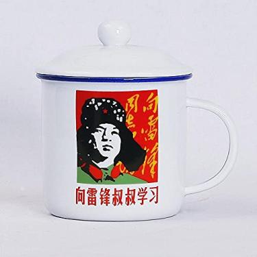Imagem de PAYNAN Caneca Nostálgica Clássica de Cerâmica Retrô para Escritório Criativa Caneca de Imitação Esmalte