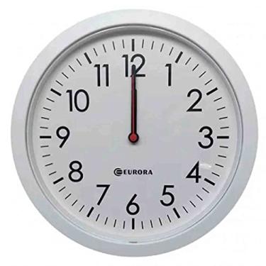 Imagem de Relógio De Parede Eurora Cozinha Sala Branco 28cm 6575