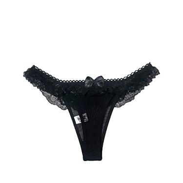 Imagem de EROSS AFRODITE - Calcinha Fio Dental Em Tule Com Laço Preta REF: 2350