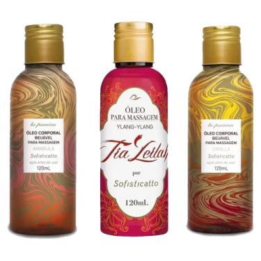 Imagem de Kit 3 Oleo Massagem Corporal Beijavel e Relaxant Ylang Ylang