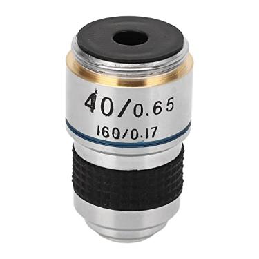Imagem de Microscópio Lente Objetiva Biológica Profissional Resistente 40X 185 Acromática Universal Padrão RMS Rosca Com Recipiente de Armazenamento