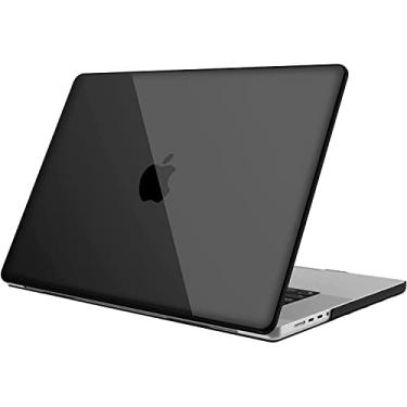 Imagem de Capa Case Compatível Para Macbook New Pro 16,2'' A2485 (M1) 2021/ A2780 (M2) 2023 / A2991 (M3) 2023 / A3186 A3403 (M4) 2024-PRETO FOSCO,Policarbonato, Rígido,Fina e Leve