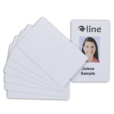 Imagem de C-Line Cartão de PVC de qualidade gráfica para crachás de identificação, branco, 100 por pacote (89007)