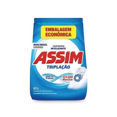 Imagem de Detergente em Pó Assim Triplacao Embalagem Economica - 800g