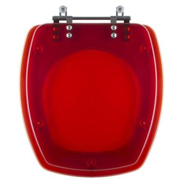 Imagem de Assento Sanitário Poliester Thema Vermelho Translucido para vaso Incepa