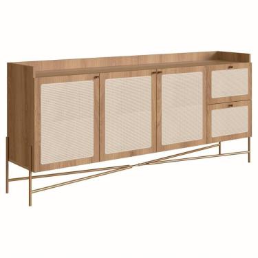 Imagem de Buffet 3 Portas 2 Gavetas Palhinha Linha Hanover Artesano