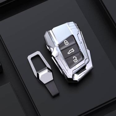 Imagem de LAVIYE Alloy Car Remote Key Fob Cover Case Holder, para VW Volkswagen Passat B8 Magotan para Skoda Kodiaq Superb A7 Keychain Acessórios
