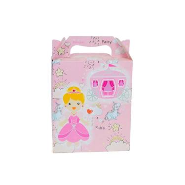 Imagem de Caixa Para Presente Estampa Princesa Tam. M - 25 Unidades
