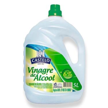 Imagem de Vinagre De álcool Castelo De Limpeza E Bactericida 6% Acidez 5l Aromatizado Maçã Verde