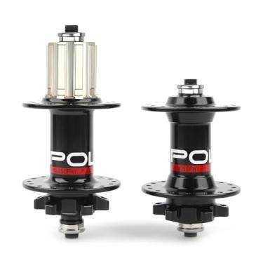 Imagem de PoLSO cubo de bicicleta (1 par) 32 furos 6 parafusos freio a disco dianteiro 100 mm traseiro 135 mm, adequado para o sistema Shimano HG 8/9/10/11 velocidades cubos de liga de alumínio MTB (1 par cubo